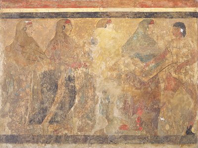 Ritual Funeral Dance, Decoration from Tomb no. 11 from Via dei Cappuccini, Ruvo, 5th century BC by Unknown